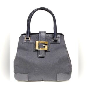 Authentic Gucci Hand Bag  Black Nylon